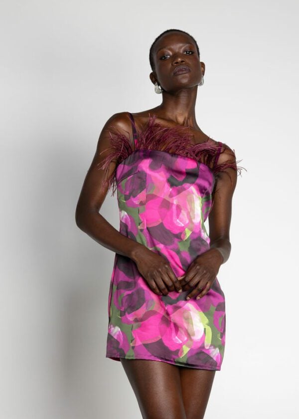 Anais Purple Floral Dress