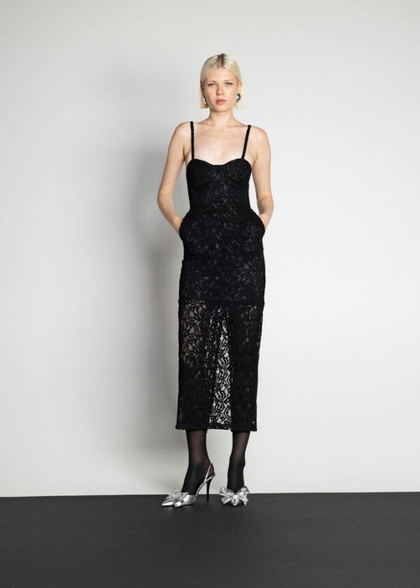 Rose Black Dress