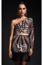 ABUNDANCE ONE SHOULDER TOP - Sequin