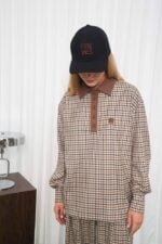 OBSERVER POLO BLOUSE BROWN