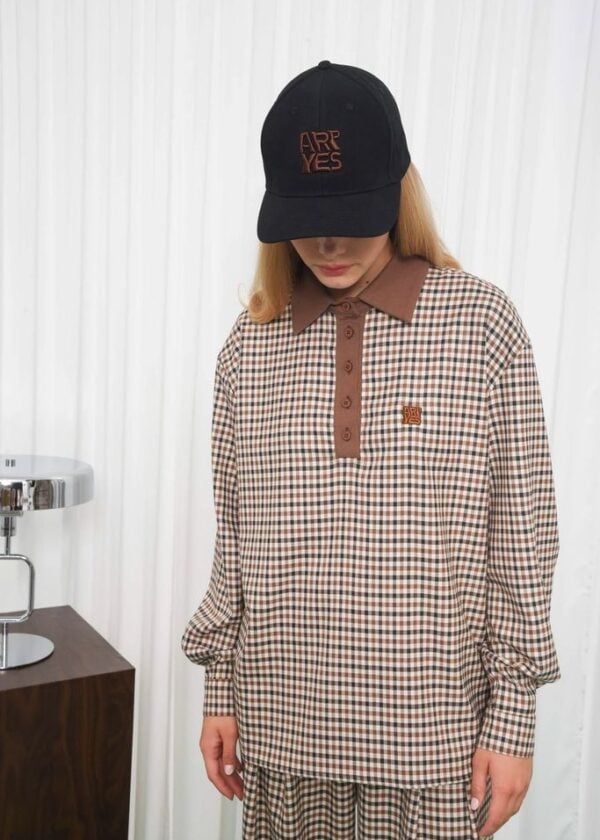 OBSERVER POLO BLOUSE BROWN