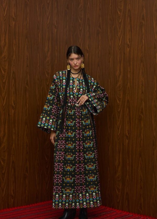 VELENTZA OVERCOAT (ELENIA BLACK PRINT)