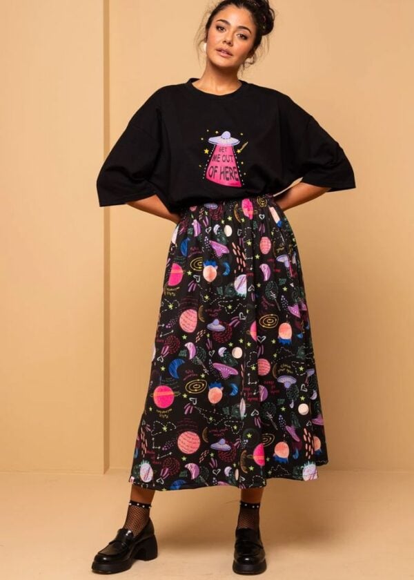 Malena Skirt Black Claim Your Space Φούτερ Φούστα Petit Boutik