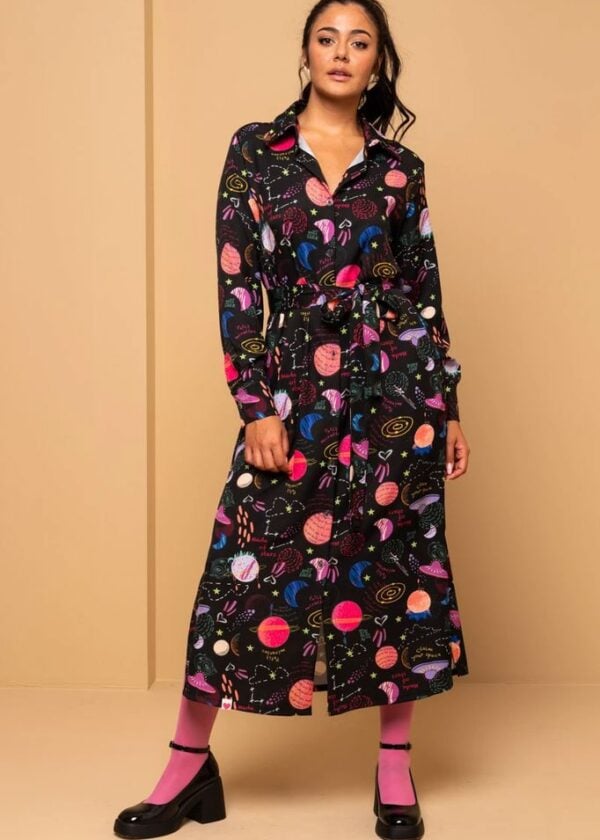 Saly Shirt Dress Black Claim Your Space Σεμιζιέ Φόρεμα με Τσέπες & Ζώνη Petit Boutik
