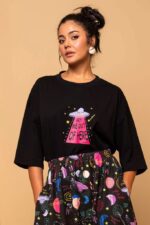 T-shirt Blouse Black Get Me Out Of Here Κοντομάνικο Μπλουζάκι Petit Boutik