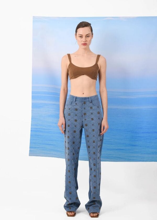 AMBER JEANS ALLOVER BEADED