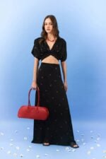 RIVIERA SET TOP AND LONG SKIRT BLACK