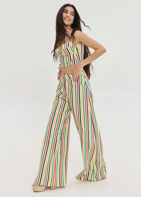 Salem Denim Pants (Multicolor Stripes)